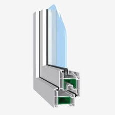 Salamander Streamline 60 Kunststofffenster weiß Profilschnitt