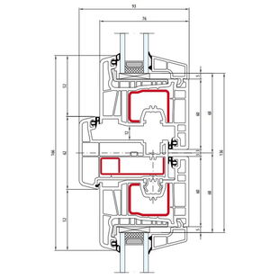 Salamander Fenster Classic-Line 80 mm Stulp 62 mm - 256 030 - 251 021