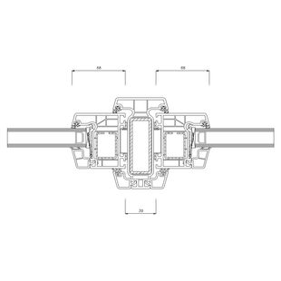 9190 - Statikpfosten 116-70 39mm (eckige glasleiste)