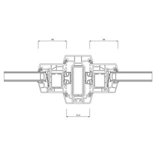9190 - Statikpfosten 116-70 55mm (eckige glasleiste)