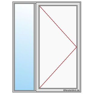 Haustür mit Seitenteil links Schema