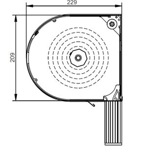 Vorbaurollladen POS halbrund mit Kastenhöhe 209mm mit Insektenschutz