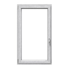 1-vleugelig kunststof kozijn van Iglo 5 in geborsteld aluminium