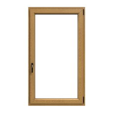 Enkelvleugelig raam in eikenlook