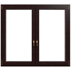 Hout-aluminium kozijnen Duoline Meranti met notenboom