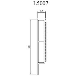 Schemata Abdeckleiste mit Hohlkammerprofil 50mm Breite