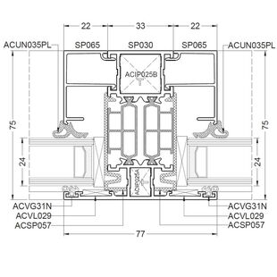 Aliplast Superial Pfosten 77mm - SP030