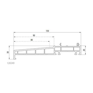 Aluplast 120249 - Fensterbank - 90mm - außen