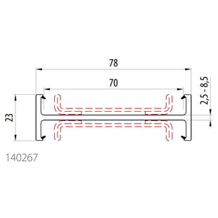 Aluplast 140267 - H - Federkopplung - optional - Stahl