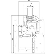 Aluplast Ideal 5000 raam als renovatiekozijn met vleugel in Classic-Line