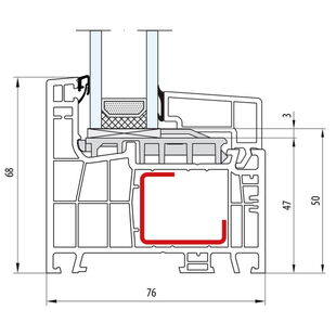 Aluplast IDEAL Neo Festverglasung 68mm 160x07