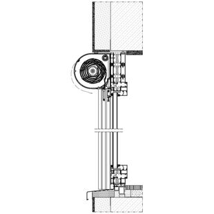 Vorbaurollladen SK-45 MKT Einbaubeispiel 4 auf Mauerwerk mit Dämmung