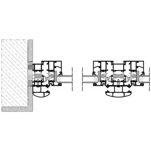 Vorbaurollladen SKO-P Einbaubeispiel 2 Führungsschiene zweiseitig
