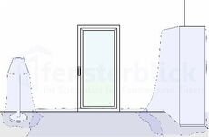 Balkontür Ausbau Möbel und Boden abdecken