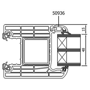 Drutex Iglo HS Tür 48mm 3-fach Verglasung Detailzeichnung