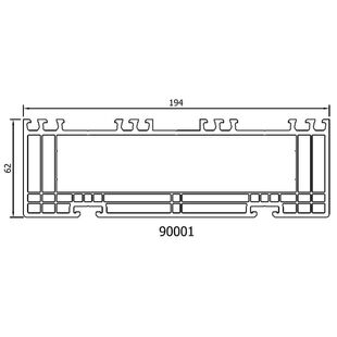 Drutex Iglo HS Rahmenprofil Oben Detailzeichnung
