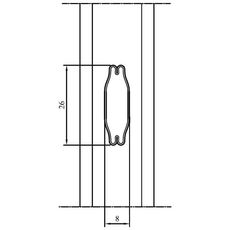 Innenliegende Sprossen 26mm