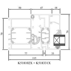 Detailzeichnungen Aluminiumfenster MB-70