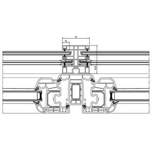 Beidseitige Führungsschiene und Insektenschutz am Iglo 5 Profil