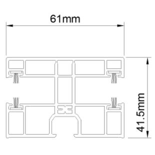 Drutex Aufsatzrolladen Führungsschiene Mini 40,5x61mm