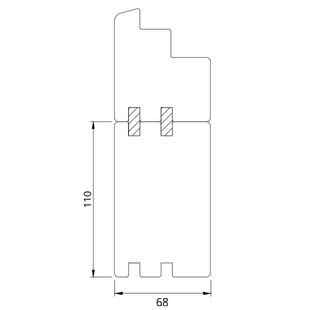 Drutex Softline 68 Rahmenverbreiterung 110mm PR 68110 (PR110)