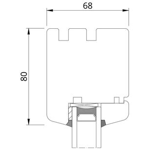 Drutex Softline 68 Festverglasung oben