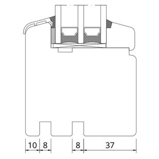 Drutex Softline 78 Festverglasung mit Falz und Federprofil