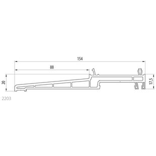 Gealan 2203 - Fensterbank aussen 154mm