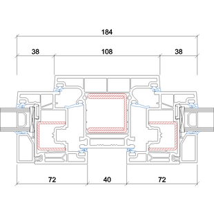 Gealan Linear 108mm Fenster 72mm - 7044-7072