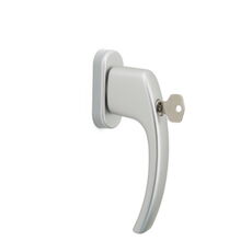 Fenstergriff Standard abschließbar, silber