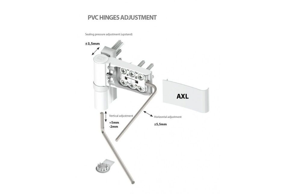 Kunststoff-Haustür einstellen mit Türband WALA AXL