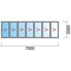 Faltschiebetüren  7m nach Maß