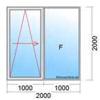 Fenstermaß 2000x2000mm