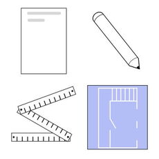 Benodigde materialen voor het inmeten