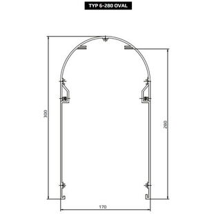 Raffstore Abdeckblenden Typ 6-280 OVAL