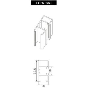 Raffstore Führungsschiene Typ 5 SST