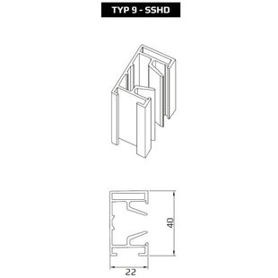Raffstore Führungsschiene Typ 9 SSHD