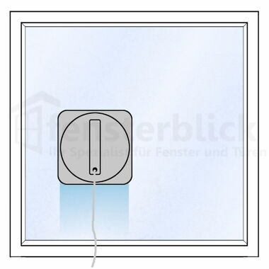Fensterputzroboter beim Glas reinigen