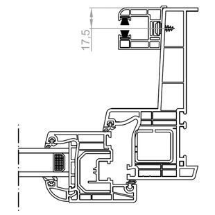 Aufsatzrollladen Führungsschiene NRR-10 einzeln Montage