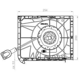 Aufsatzrollladen PMX Motor Kasten 160mm mit Nothandkurbel mit Griff