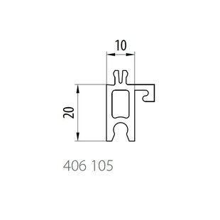 Salamander 406 105 Bankanschlussprofil 20mm