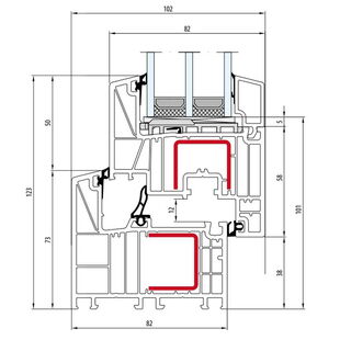 Salamander bluEvolution 82 Fenster Classic-Line 123mm - HO9020 - HO8521