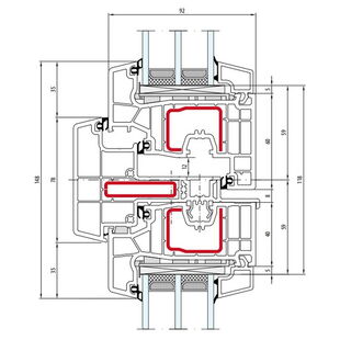 Salamander bluEvolution 92 Stulp 78mm Fenster Classic-Line 80mm - 176 020 - 171 020