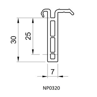 Salamander NP0320 - Bankanschlussprofil - 30mm