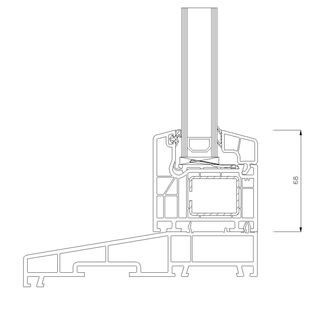 7112- Fensterbankprofil- 157mm-37mm