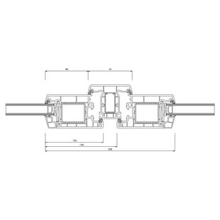 Schüco CT-70 AS Pfosten 91mm Tür innen öffnend Classic 8869-9108