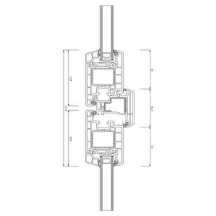 Schüco CT-70 AS Stulp 70mm Terassentür innen öffnend Classic- 9702-9943