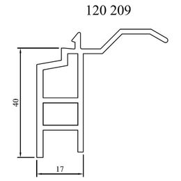 Drutex Steinbankanschluss aus Kunststoff 40 mm 120209
