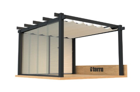 Pergola Terra Zubehör Glasschiebewand Sichtschutz