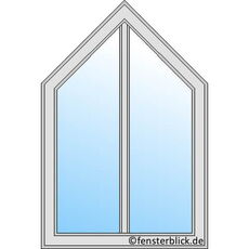 Technische tekening van een spitsboogvenster